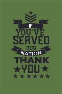 If You've Served Our Nation Thank You