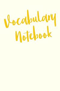 Vocabulary Notebook