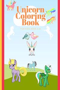 Unicorn Coloring Book for Kids Ages 3-8