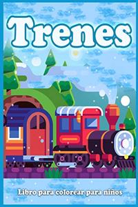 Trenes Libro Para Colorear Para Niños