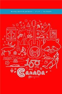 Canada's 150th Anniversary Blank Sketch Journal 6x9