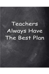 Teachers Best Plan Chalkboard Design School Composition Book 130 Pages