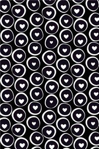 Journal Notebook Hearts in Circles Pattern 1