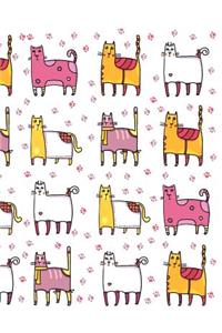 My Big Fat Bullet Journal for Cat Lovers Funny Cats Wearing Socks Pattern 1