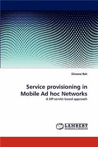 Service Provisioning in Mobile Ad Hoc Networks