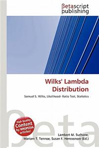 Wilks' Lambda Distribution