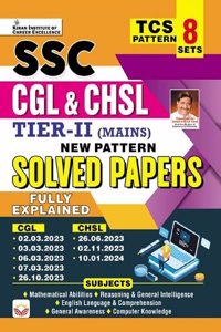 SSC CGL Tier 2 & CHSL Tier 2 Previous Year Solved Papers 8 TCS PYQs Sets (English Medium)(5111)