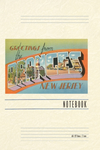 Vintage Lined Notebook Greetings from Oranges, New Jersey