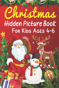 Christmas hidden picture book For Kids Ages 4-6