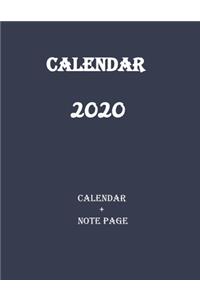 Calendar 2020 new with note pages