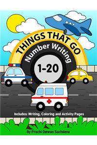 Things That Go - Number Writing - 1 to 20