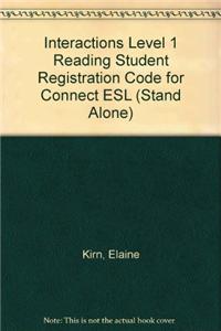 Interactions Level 1 Reading Student Registration Code for Connect ESL (Stand Alone)