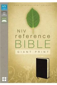 NIV, Reference Bible, Giant Print, Bonded Leather, Burgundy, Red Letter Edition