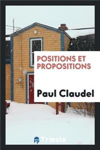 Positions Et Propositions; Art Et LittÃ©rature