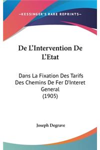 de L'Intervention de L'Etat