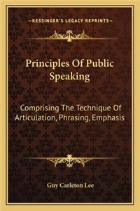 Principles of Public Speaking
