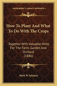 How to Plant and What to Do with the Crops