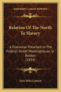 Relation Of The North To Slavery