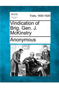 Vindication of Brig. Gen. J. McKinstry