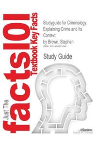 Studyguide for Criminology