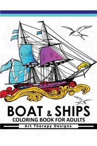 Boat & Ship Coloring Book for Adults