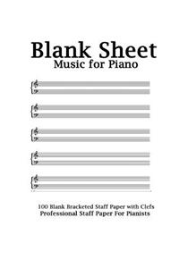 Blank Sheet Music For Piano -White Cover