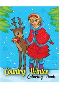 Country Winter Coloring Book