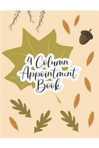 4 Column Appointment Book