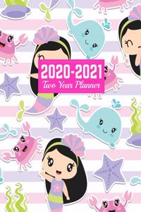 2020-2021 Two Year Planner: Neat Calendar Year Vision Planner (January 2020 - December 2021) - Monthly and Weekly Schedule Organizer and Journal - Art Cover 00023187