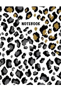 Notebook: Composition Book, Journal (8.5 X 11 Inches, 120 Pages, Lined Paper) Leopard Print Design-Mix