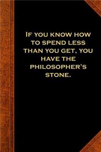 2019 Weekly Planner Ben Franklin Quote Philosopher's Stone Vintage Style