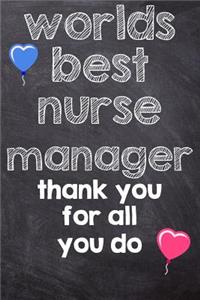 Worlds Best Nurse Manager Thank You for All You Do