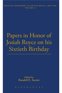 Papers in Honor of Josiah Royce
