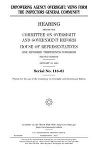 Empowering agency oversight