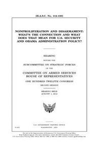 Nonproliferation and disarmament