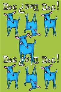 Journal Notebook For Dog Lovers, Blue Dogs in a Row 3