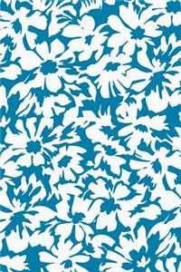 Abstract Floral Notebook: Aquamarine: Notebook 6 X 9: Notebook 250 Pages