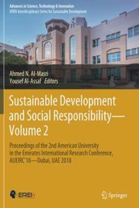 Sustainable Development and Social Responsibility--Volume 2