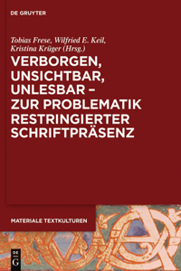 Verborgen, Unsichtbar, Unlesbar - Zur Problematik Restringierter Schriftpräsenz