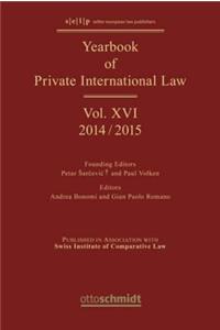 Yearbook of Private International Law Vol. XVI - 2014/2015