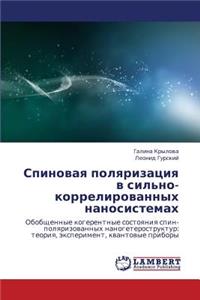 Spinovaya Polyarizatsiya V Sil'no-Korrelirovannykh Nanosistemakh