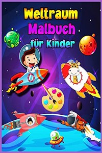 Weltraum-Malbuch für Kinder Für Kinder im Alter von 4-8