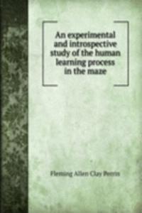experimental and introspective study of the human learning process in the maze