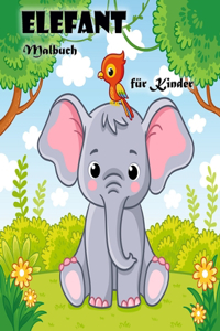 Elefanten-Malbuch für Kinder im Alter von 3-6 Jahren