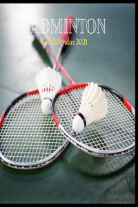 Badminton Wall Calendar 2021