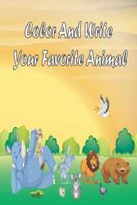 Color And Write Your Favorite Animal