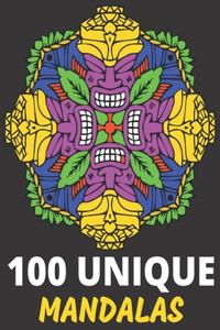 100 Unique Mandalas Coloring Book