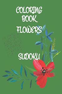 coloring book flowers, sudoku
