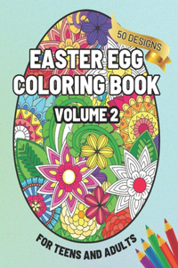 Floral Easter Egg Coloring Book - Vol. 2
