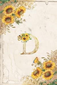 Vintage Sunflower Notebook